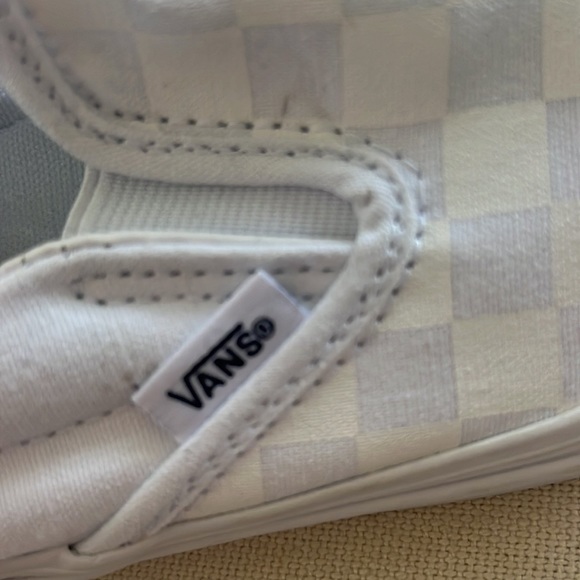EUC Vans Off the Wall Slip-On Core Classic checkerboard true white size 8.5 - Picture 7 of 7